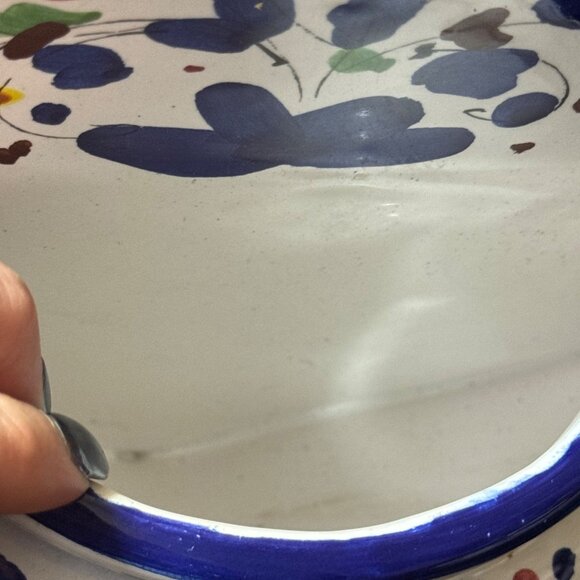 Vintage Sambuco Mario Handpainted Bird Floral  Wall Pocket Made In Italy - Picture 6 of 7